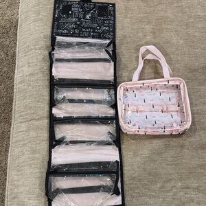 Pink and Black Hanging Travel Organizer